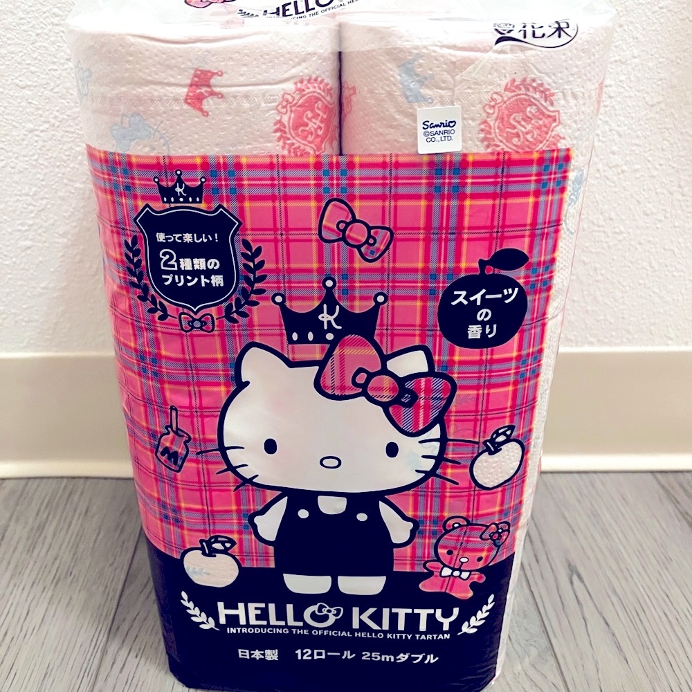 Hello Kitty Bath Tissue - Pink Plaid